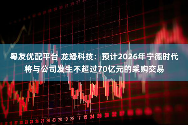 粤友优配平台 龙蟠科技：预计2026年宁德时代将与公司发生不超过70亿元的采购交易